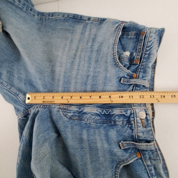 Madewell Dad Jean Jeans Size 30 Distressed Cotton Denim Slouchy Grunge Fall - Picture 9 of 16